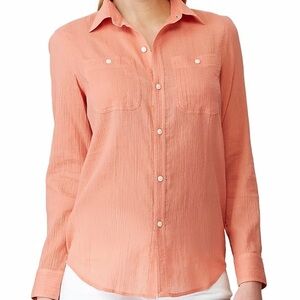 Size PS/P Shirt Orange Women 100 % Cotton